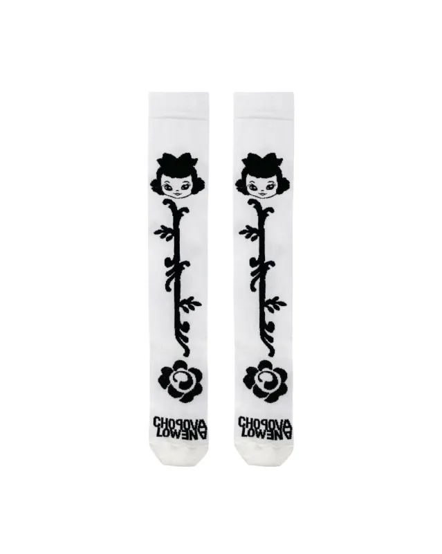 Rose Bud Long Socks sold by Chopova Lowena