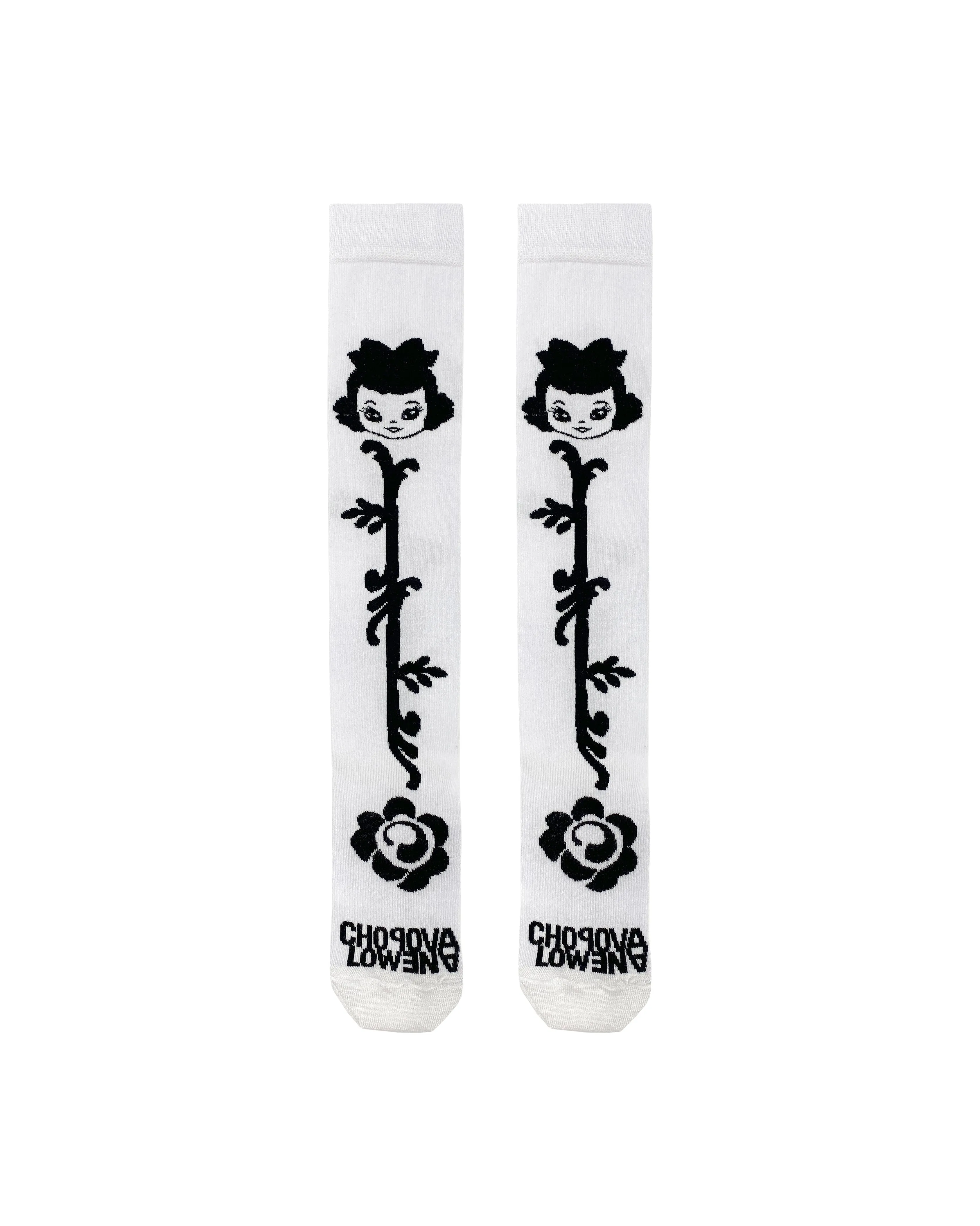 Rose Bud Long Socks sold by Chopova Lowena