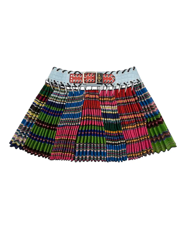 Remnant Folkloric Mini Carabiner Skirt made by Chopova Lowena