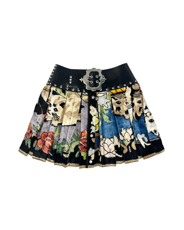 Velvet Mini Carabiner Skirt made by Chopova Lowena