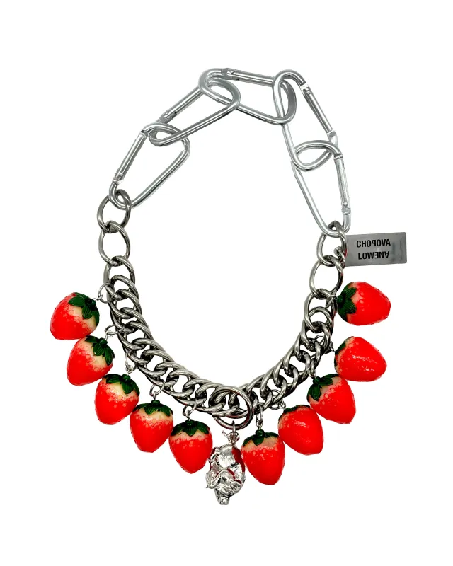 Strawberry Piggy Necklace made by Chopova Lowena