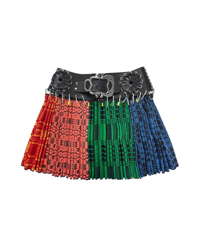 Exclusive Folkloric Mini Carabiner Skirt sold by Chopova Lowena