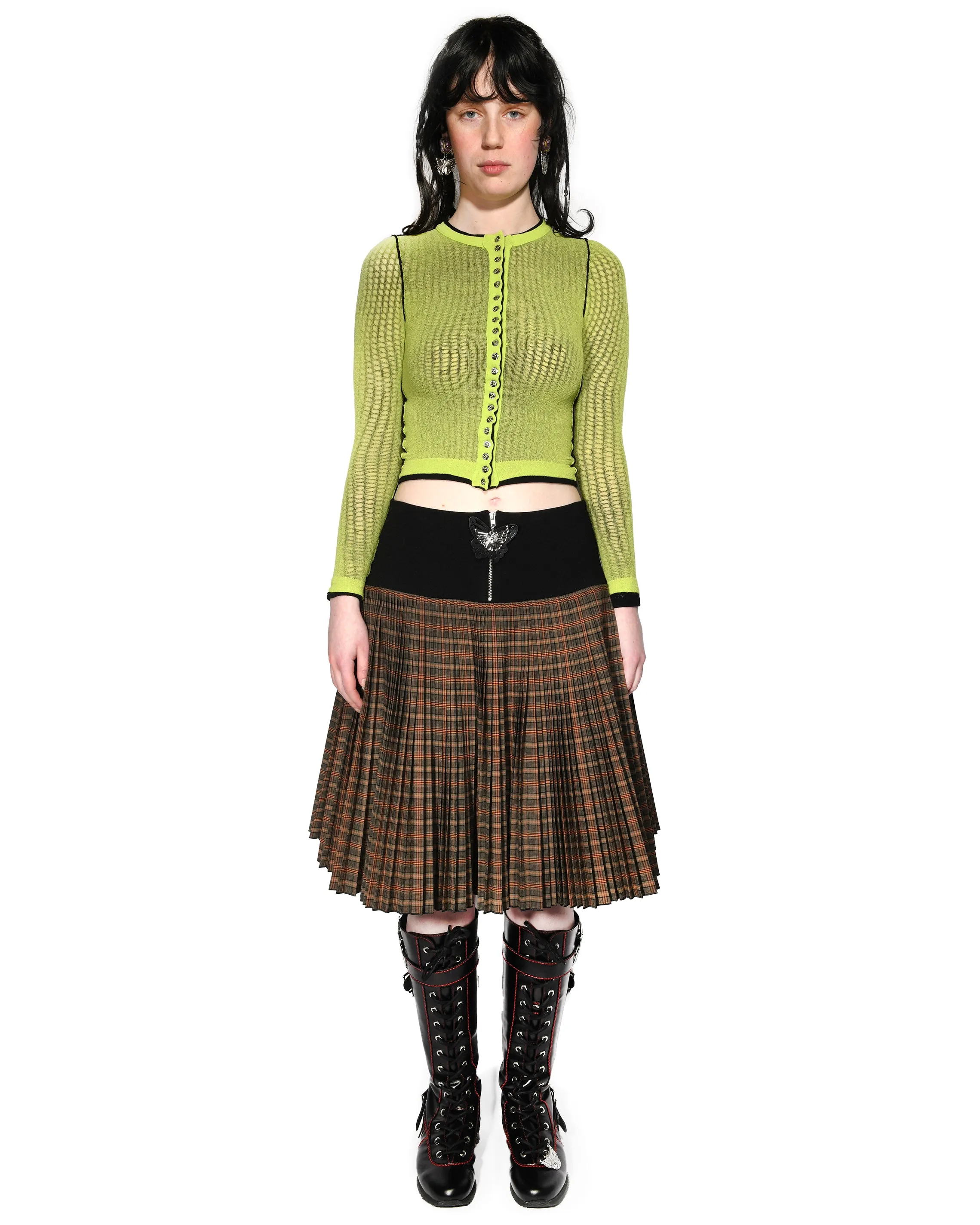 Green Fishnet Cardigan sold by Chopova Lowena