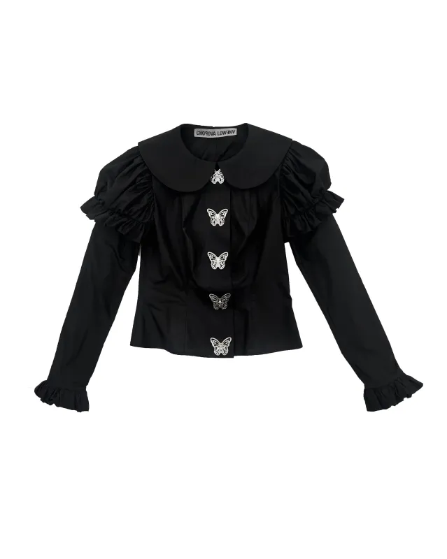 Black Butterfly Blouse sold by Chopova Lowena