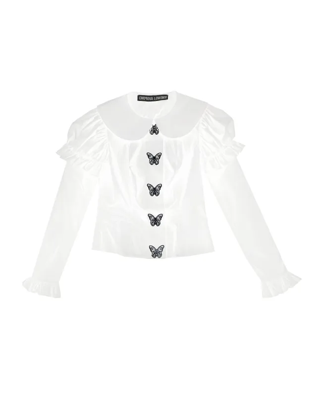 White Butterfly Blouse sold by Chopova Lowena
