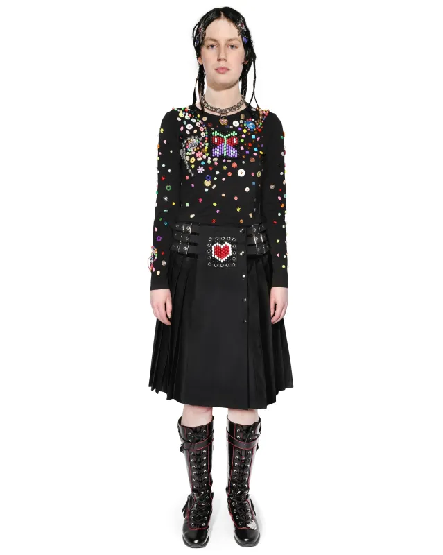 Night Defunct Beaded Jersey Top sold by Chopova Lowena