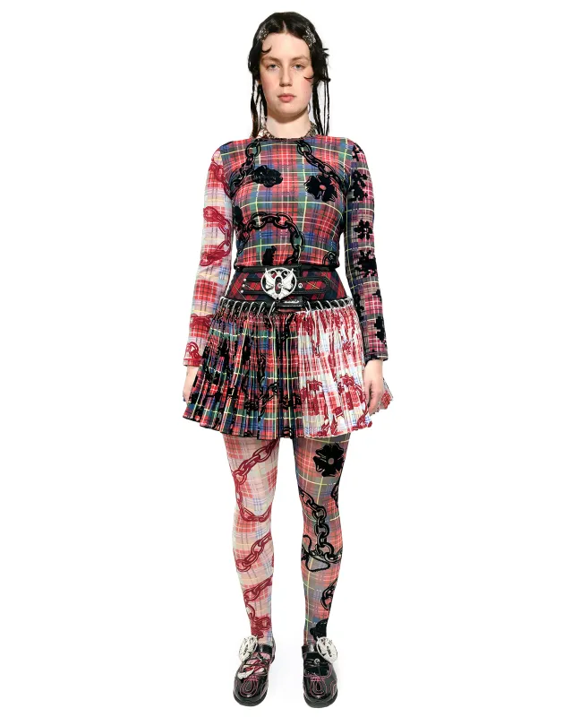 Lady Chain Flocked Mesh Top sold by Chopova Lowena