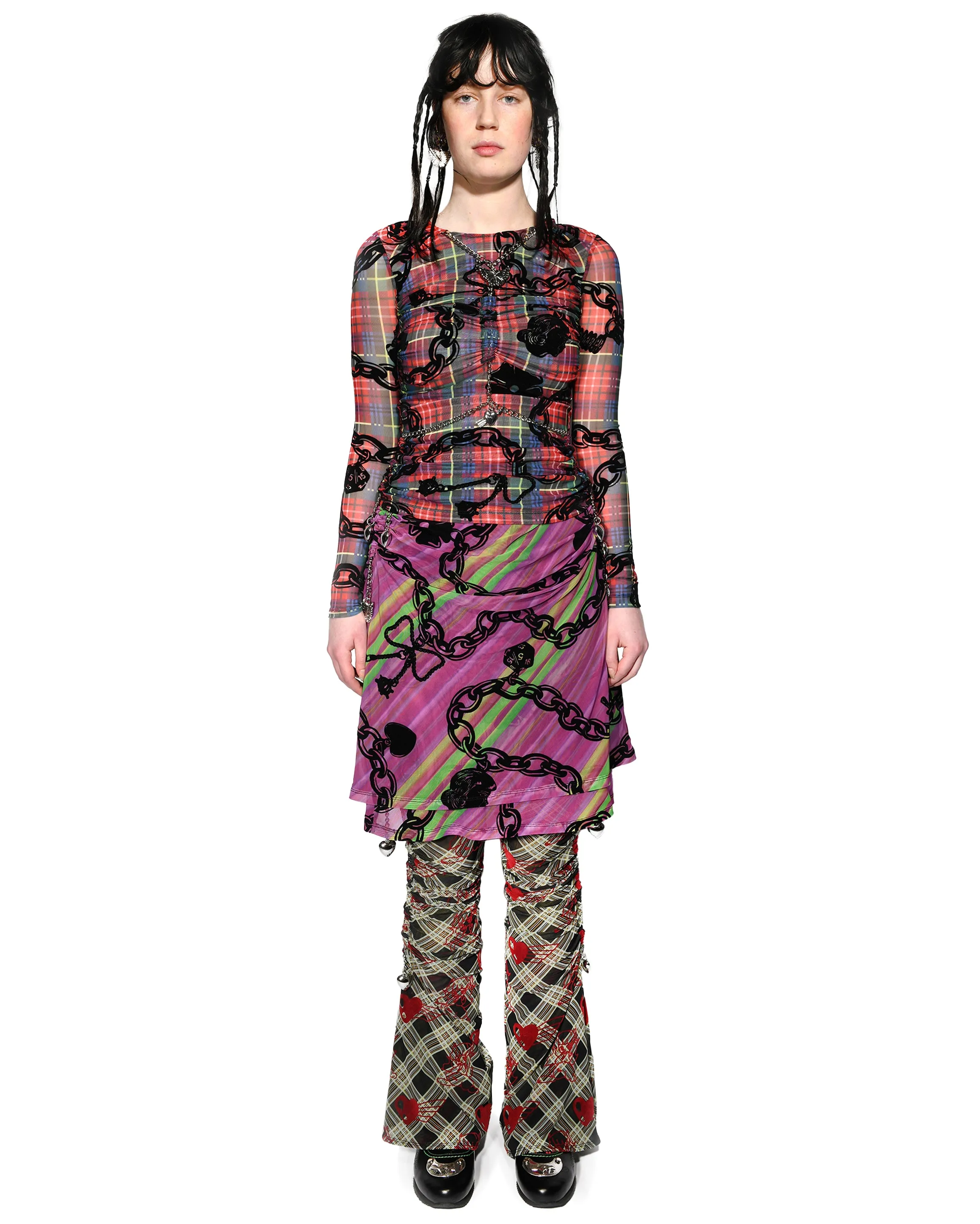 Sonicscape Mesh Knee Skirt sold by Chopova Lowena