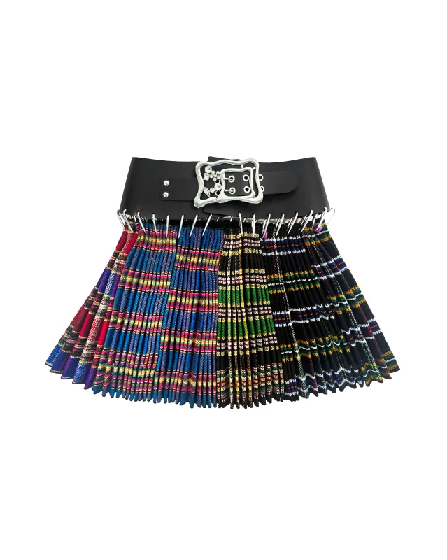 Gina Apron Folkloric Mini Carabiner Skirt sold by Chopova Lowena