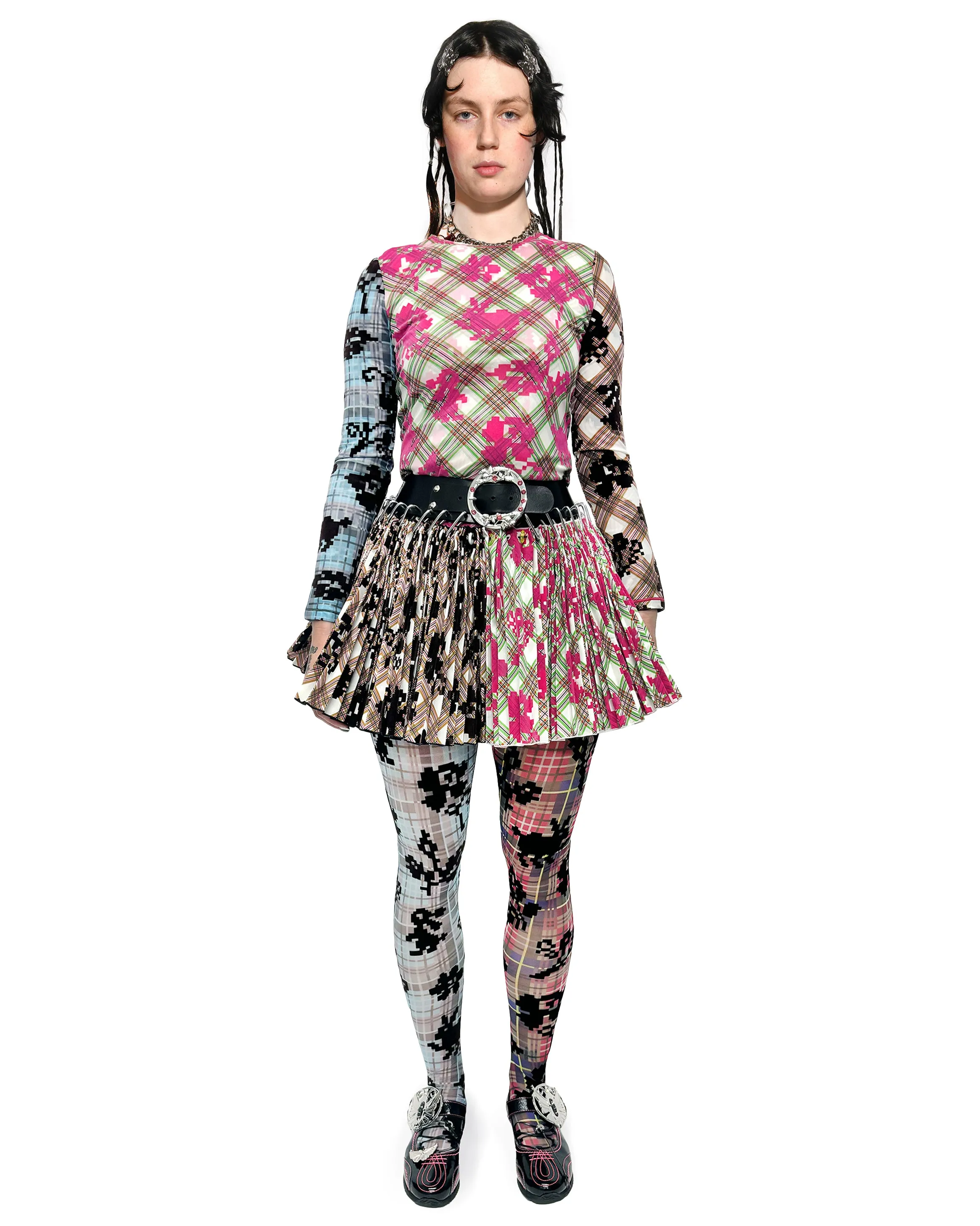 Pixel Bunny Mesh Flocked Top sold by Chopova Lowena