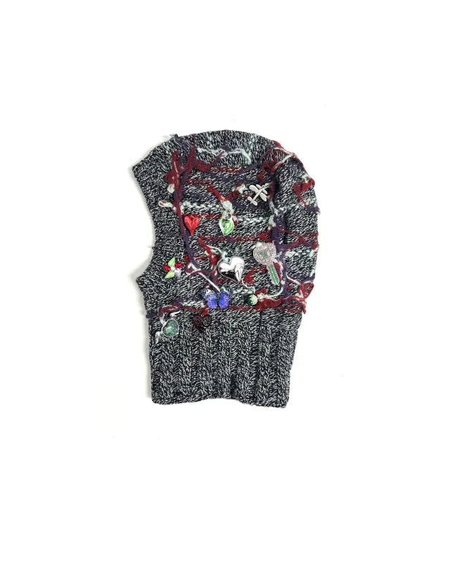 Melange Grey Washed Up Balaclava made by Chopova Lowena