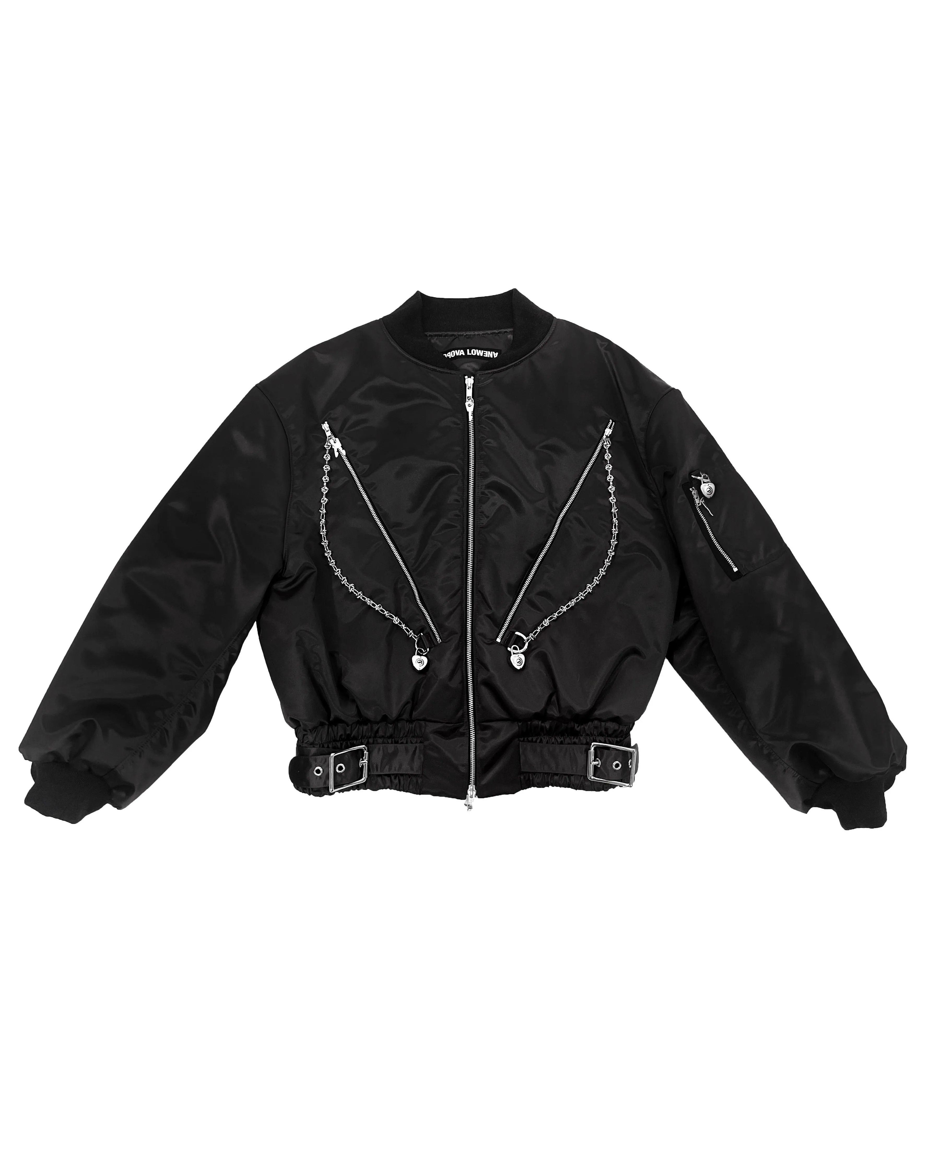 Exclusive Helter Black Bomber Jacket sold by Chopova Lowena
