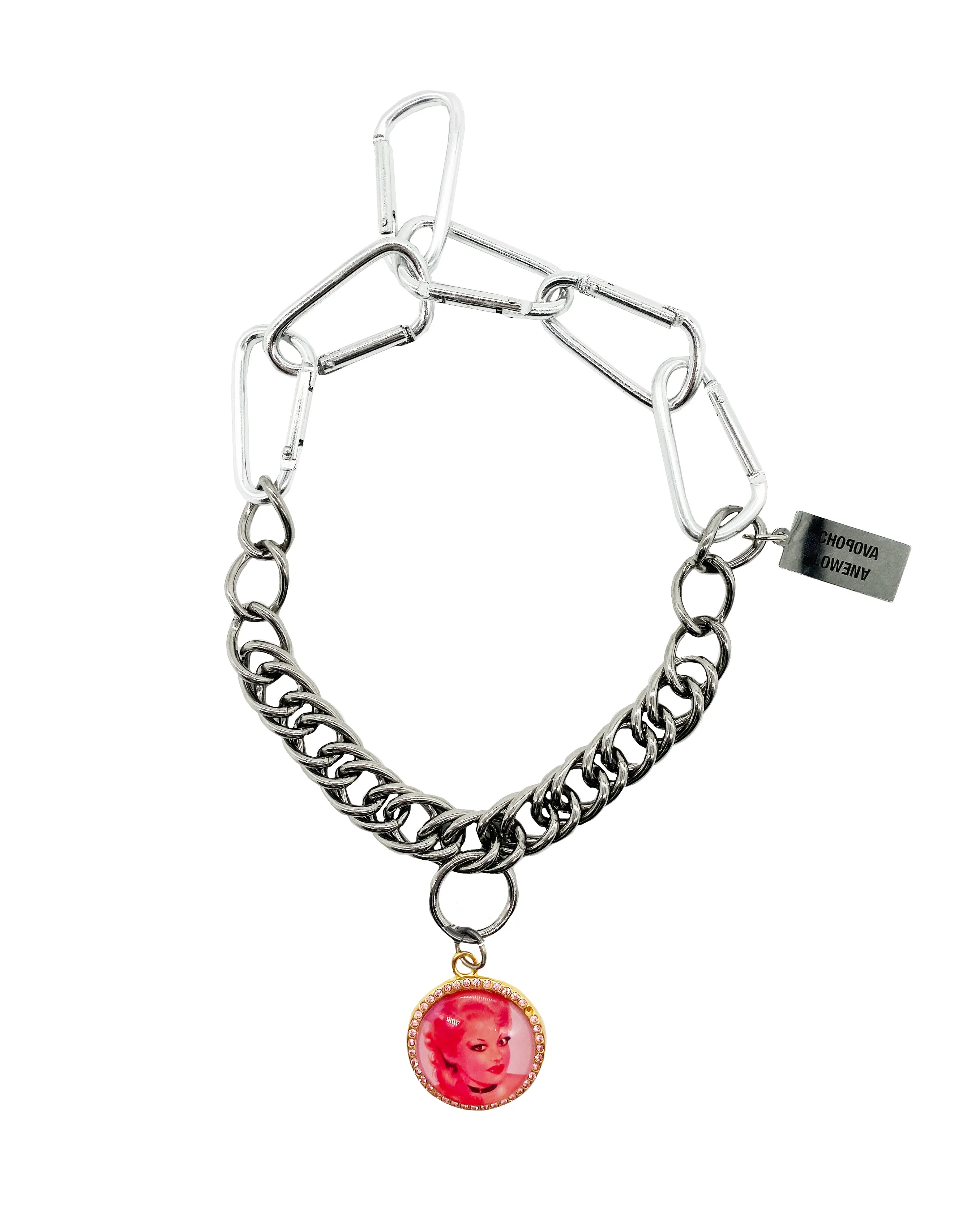 Portrait Carabiner Necklace sold by Chopova Lowena