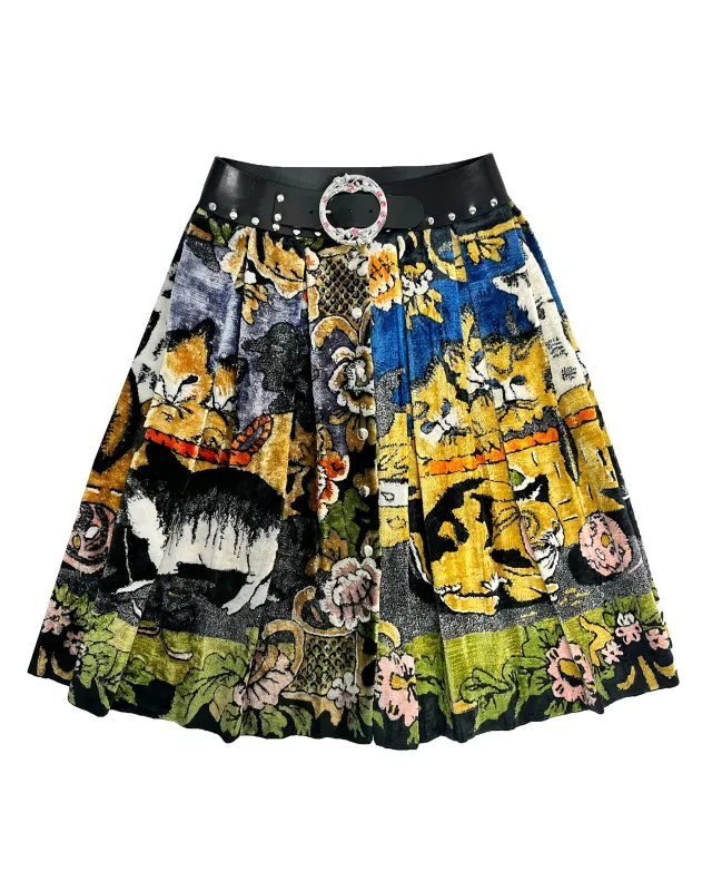 Velvet Cat Folkloric Knee Skirt sold by Chopova Lowena