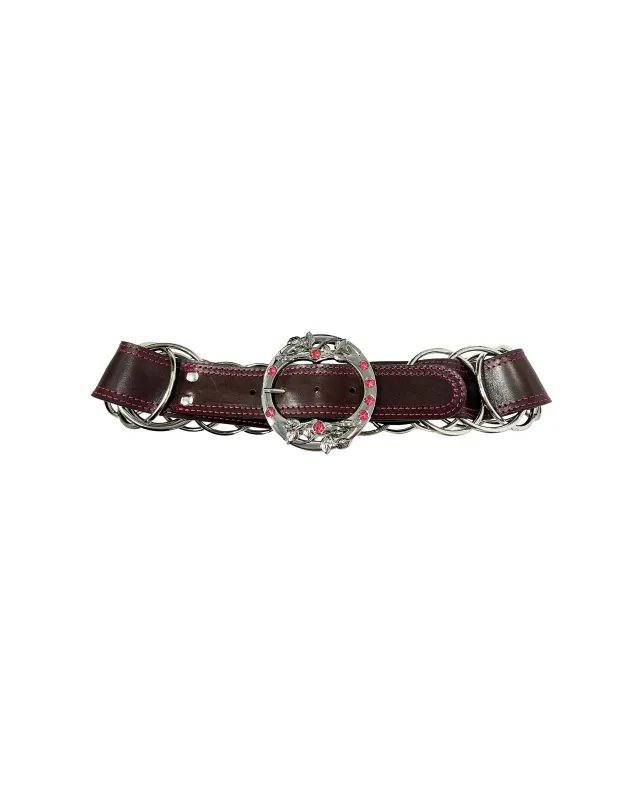 Brown Ring Trouser Belt made by Chopova Lowena