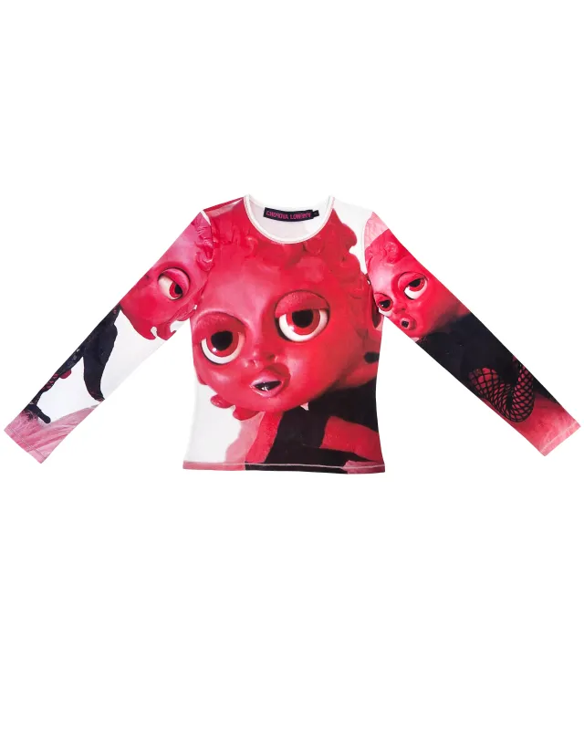 Queen Rosa Perfume Fitted Jersey Top made by Chopova Lowena