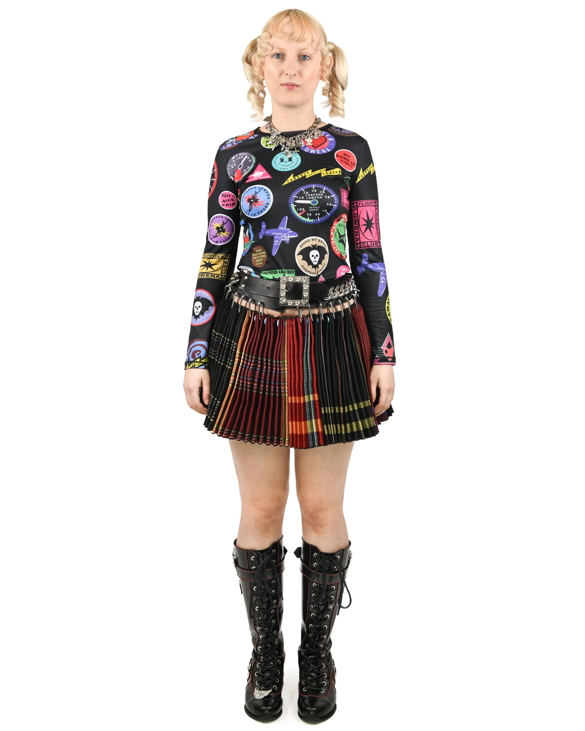 Exclusive Chain Belt Bulgarian Apron Folkloric Mini Carabiner Skirt sold by Chopova Lowena