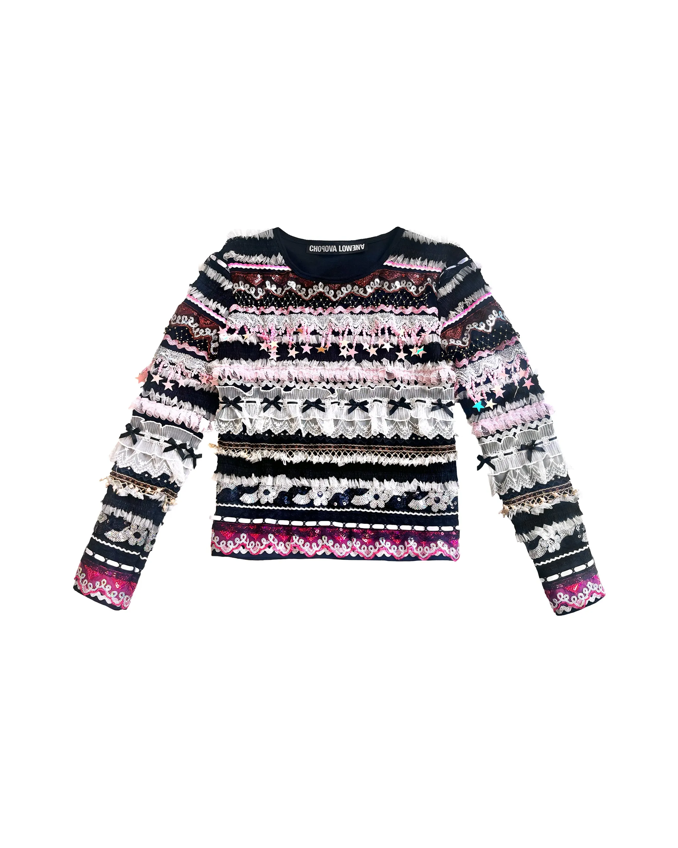 Black Starbrites Jersey Top sold by Chopova Lowena product image thumbnail 4