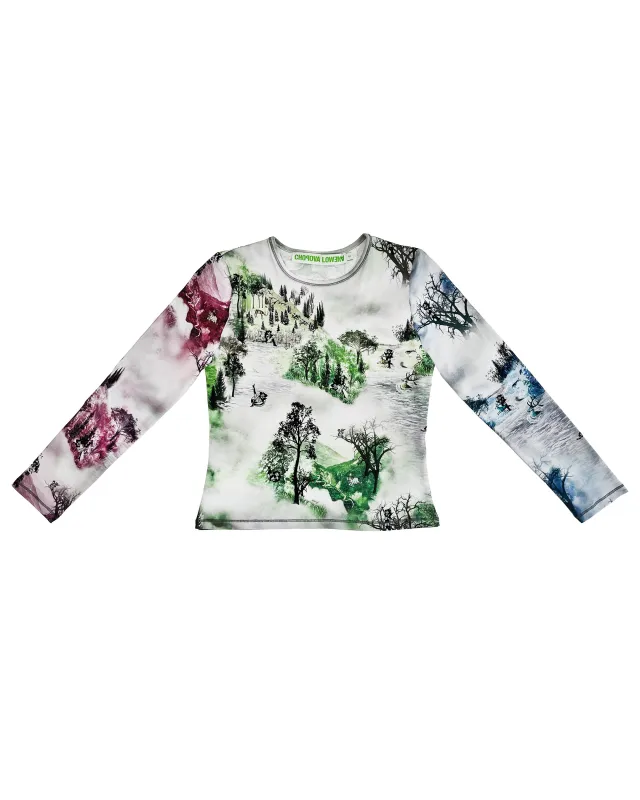 Where Is She? Fitted Jersey Top made by Chopova Lowena