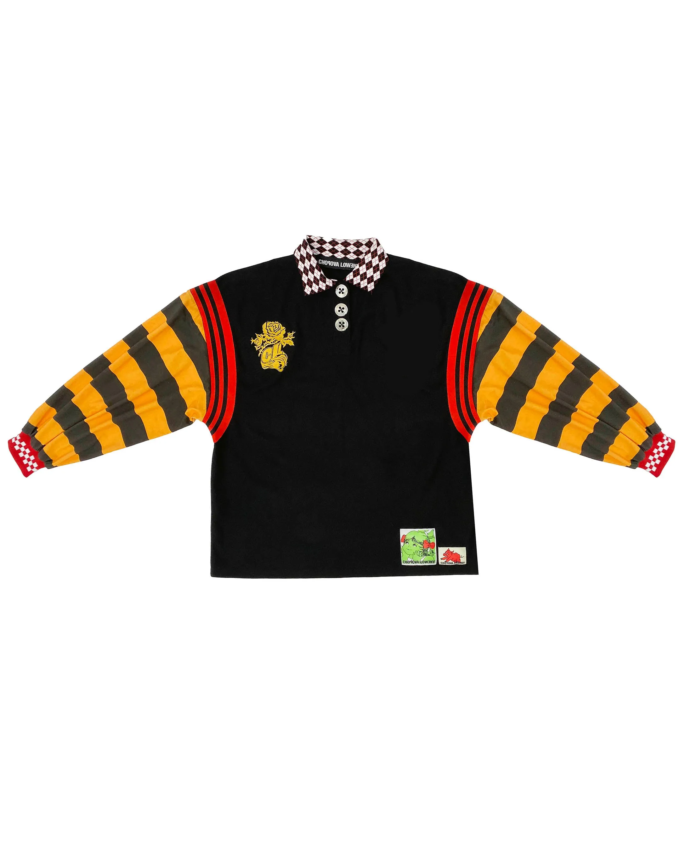 Black Polo Top sold by Chopova Lowena