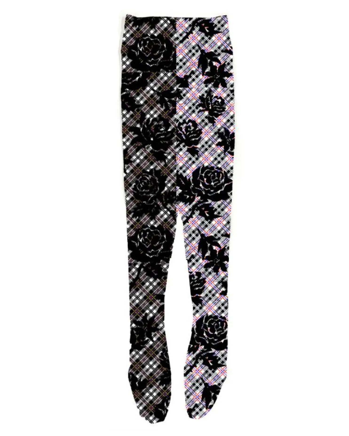 Picnic Plaid Flocked Mesh Leggings sold by Chopova Lowena