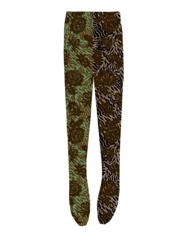 Earth Flocked Mesh Leggings made by Chopova Lowena