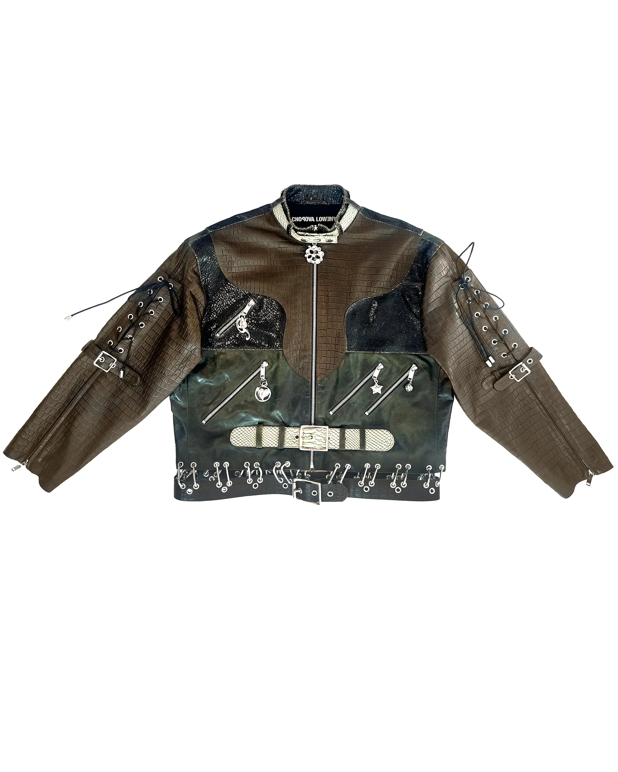 Inversion Laced Leather Jacket sold by Chopova Lowena product image thumbnail 2