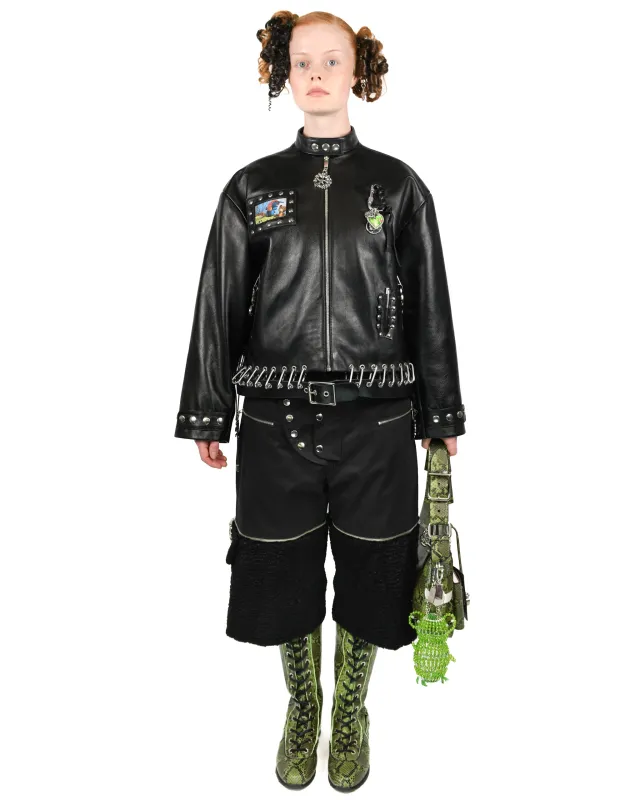 Sofia Classic Leather Jacket made by Chopova Lowena