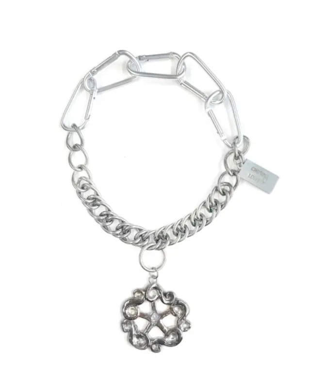 Infinite Swirl Carabiner Necklace made by Chopova Lowena