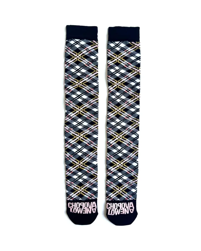 Preppy Plaid Long Socks made by Chopova Lowena