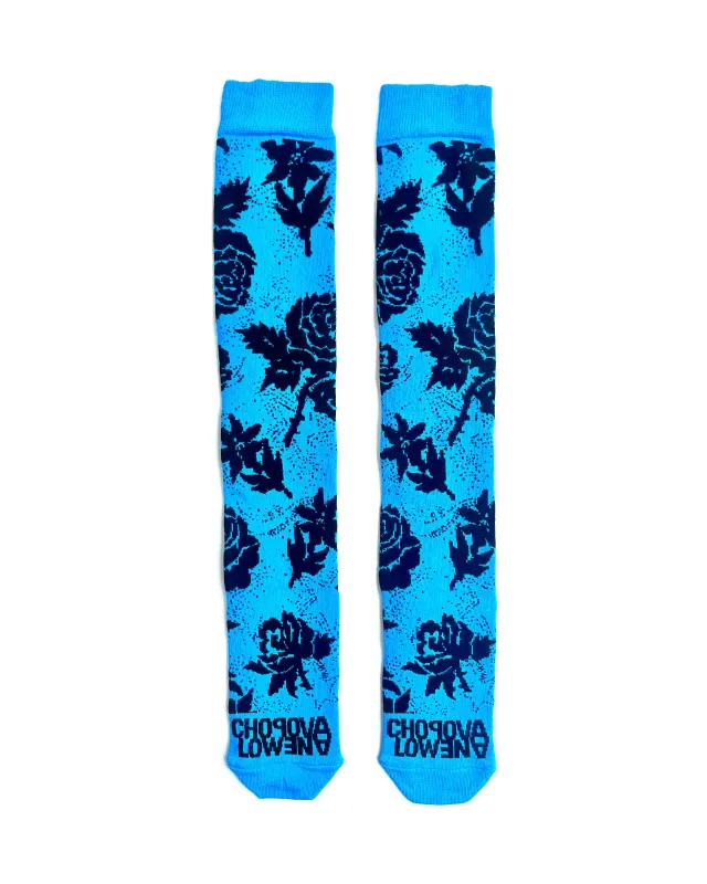 Blue Floral Long Socks sold by Chopova Lowena