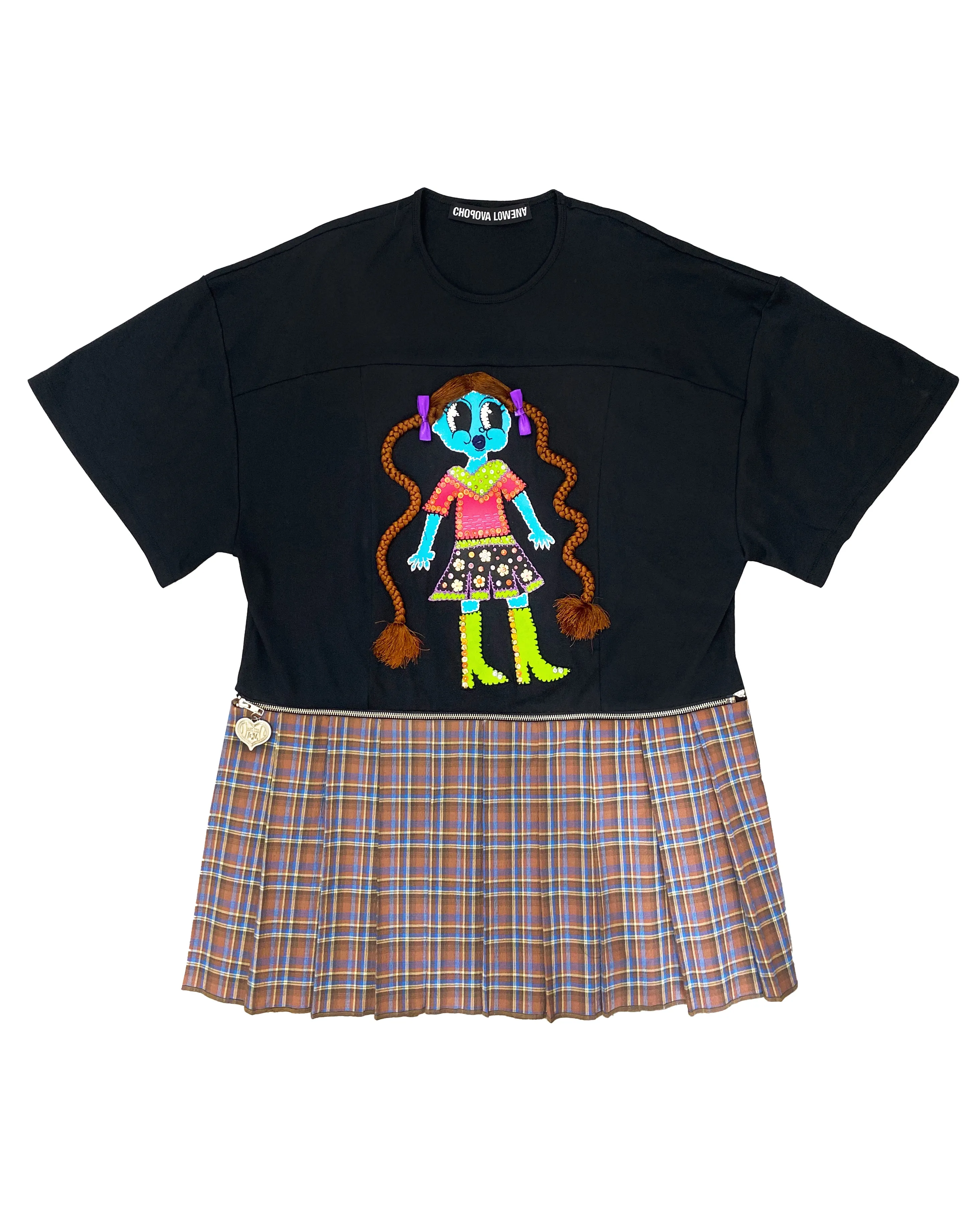 Blue Emma T-Shirt Dress sold by Chopova Lowena