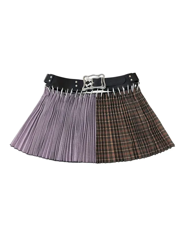 Exclusive Adjustable Belt Cotton Mini Carabiner Skirt sold by Chopova Lowena