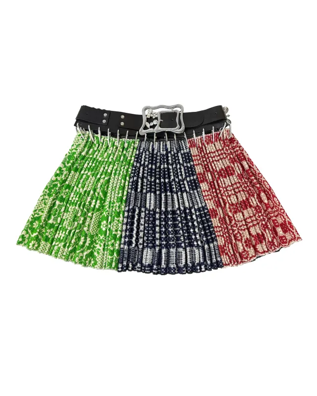 Exclusive Adjustable Belt Lake Louise Folkloric Mini Carabiner Skirt sold by Chopova Lowena