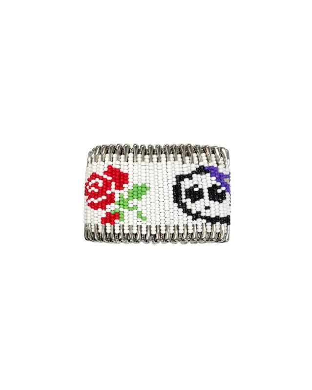 White Safety Pin Bracelet made by Chopova Lowena