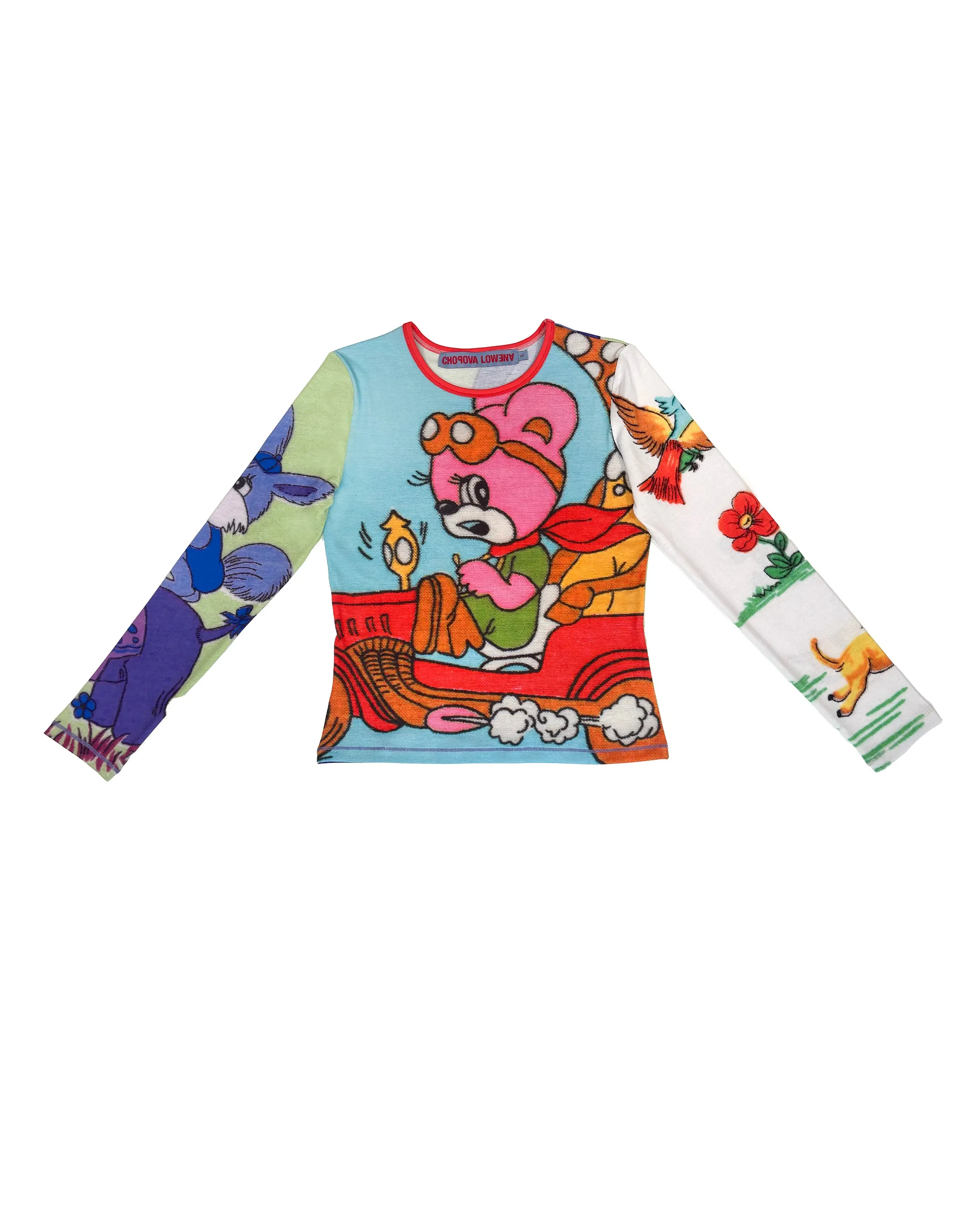 Beep Beep Fitted Jersey Top sold by Chopova Lowena