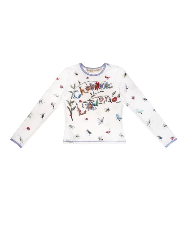 Floral Buggy Fitted Jersey Top made by Chopova Lowena