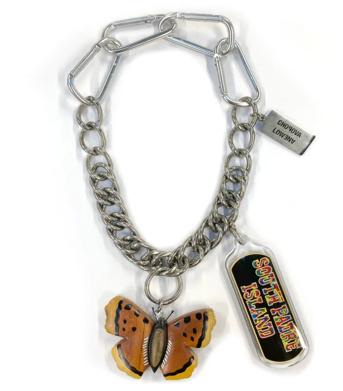 Wooden Butterfly Charm Necklace sold by Chopova Lowena