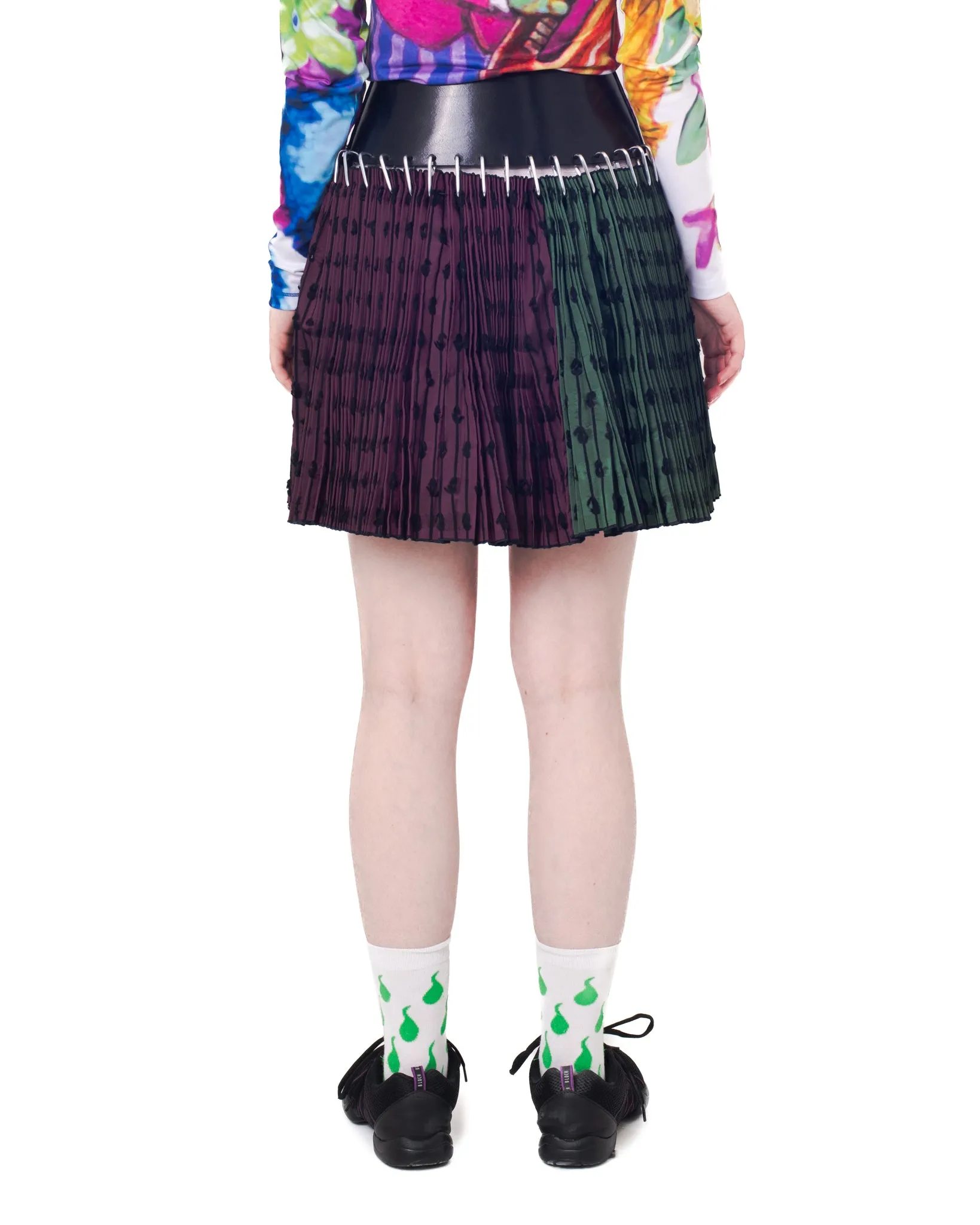 Pink and Green Split Mini Skirt sold by Chopova Lowena product image thumbnail 3