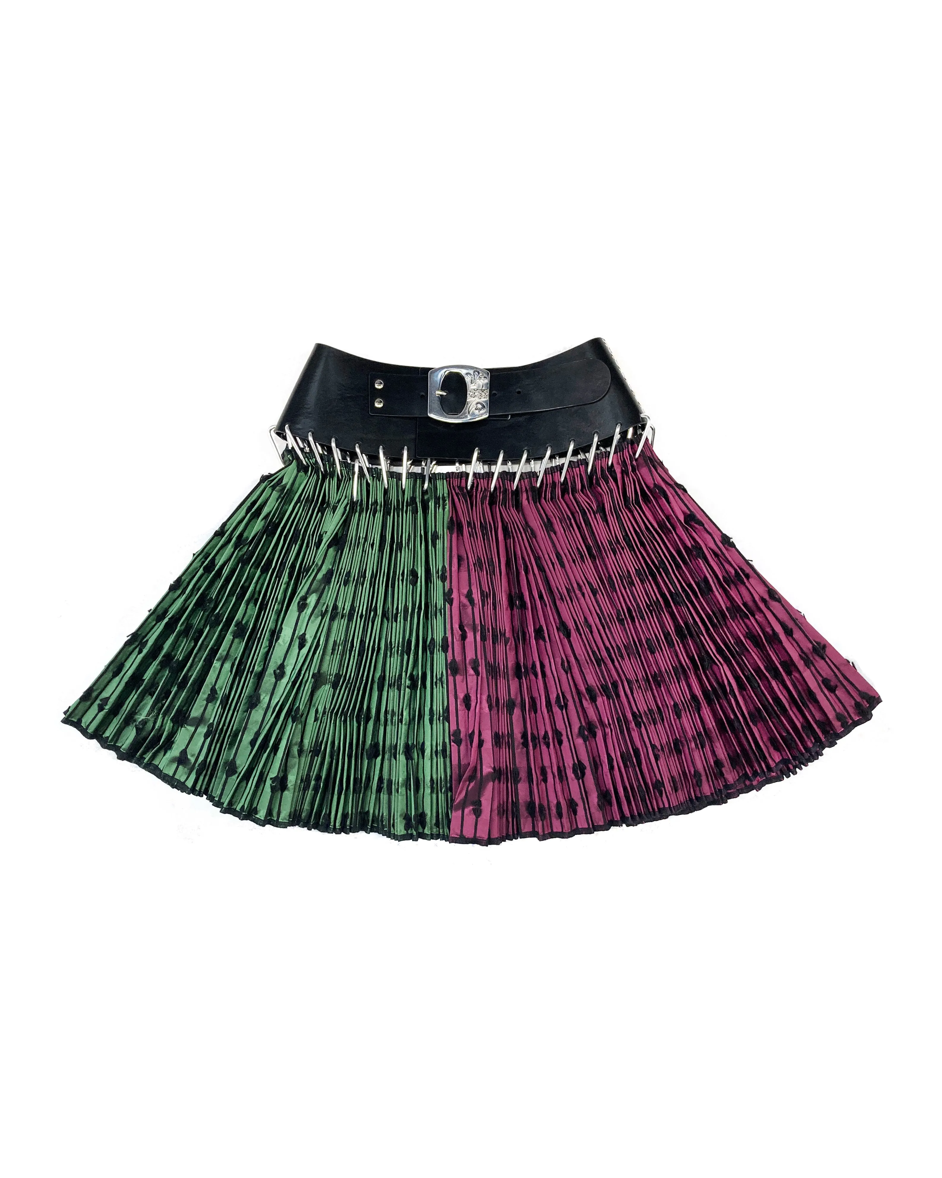 Pink and Green Split Mini Skirt sold by Chopova Lowena product image thumbnail 5