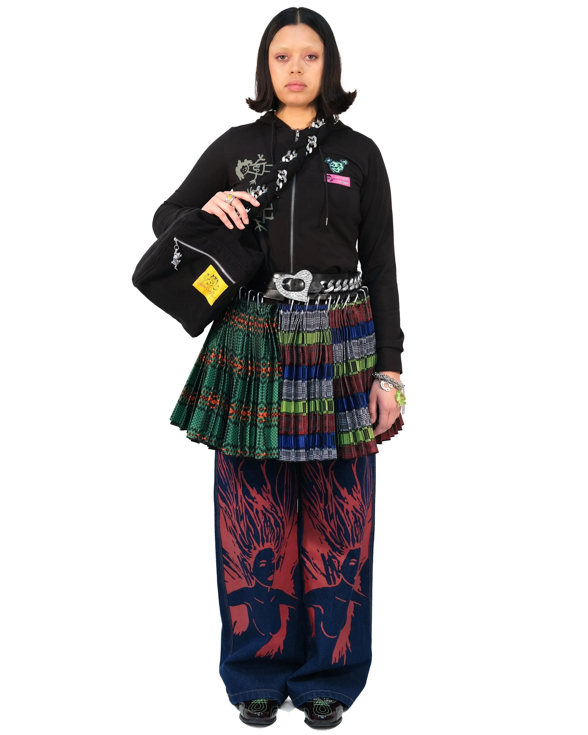 Black Chain Belt Mini Skirt sold by Chopova Lowena