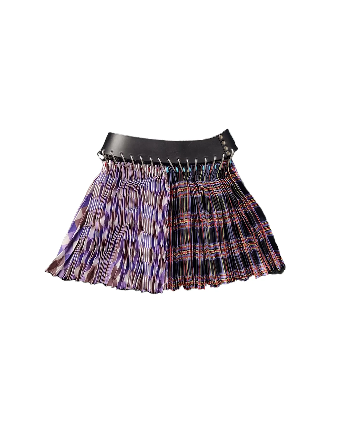 Split Argyle + Plaid Mini Skirt sold by Chopova Lowena product image thumbnail 2