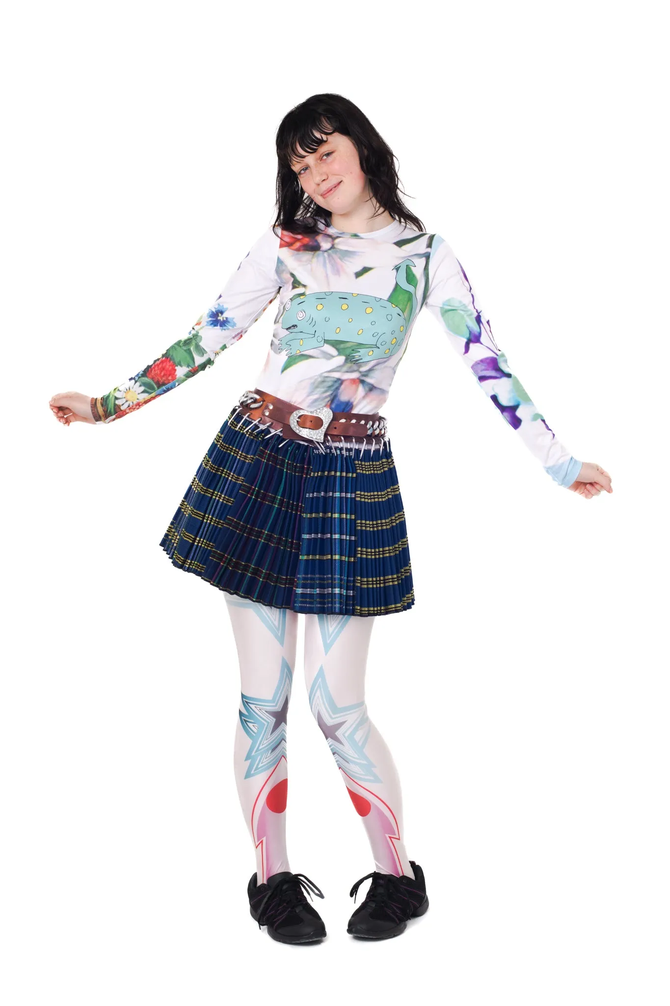 Chain Belt Blue Mini Skirt sold by Chopova Lowena product image thumbnail 2