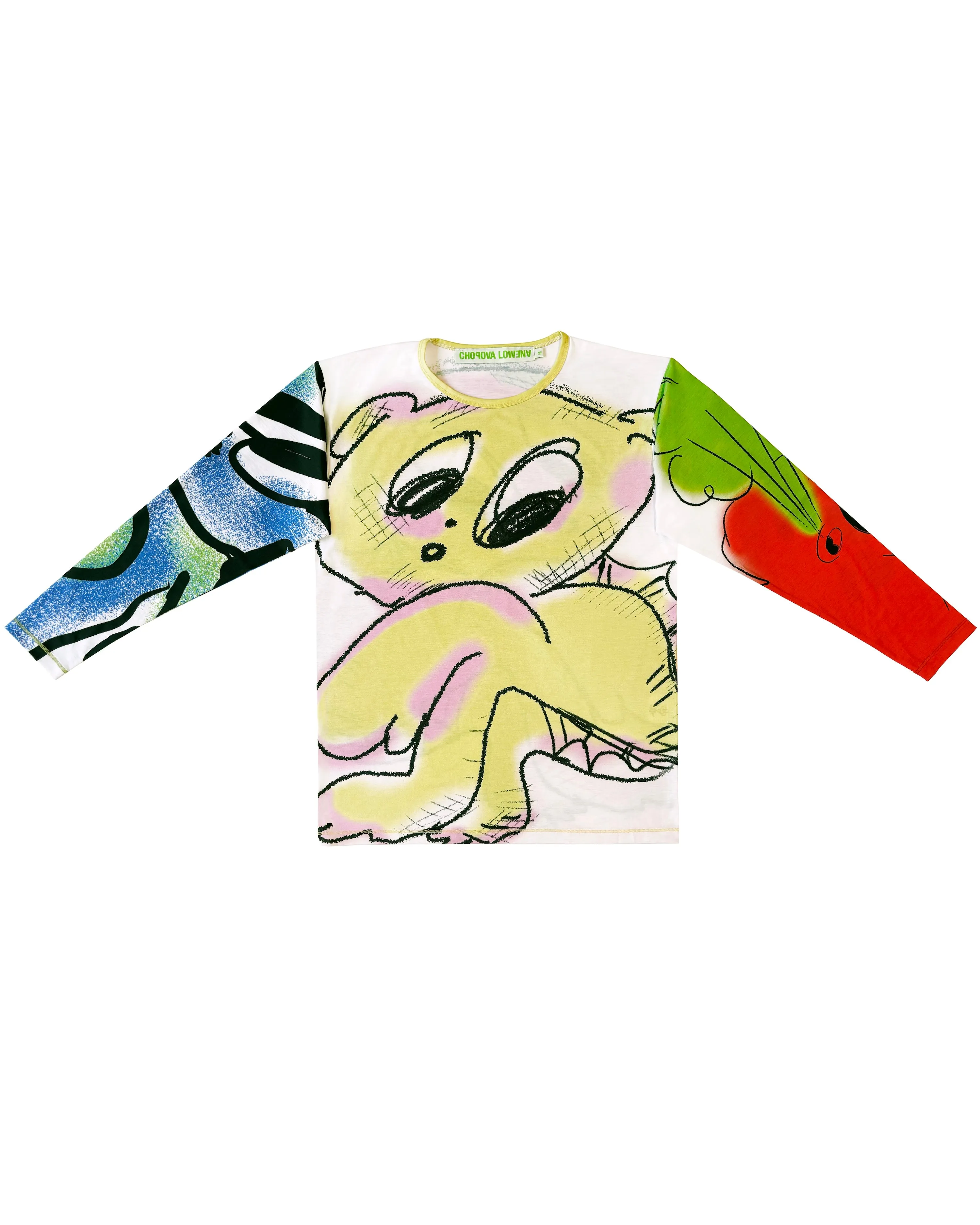 Yellow Guy Oversized Jersey Top sold by Chopova Lowena