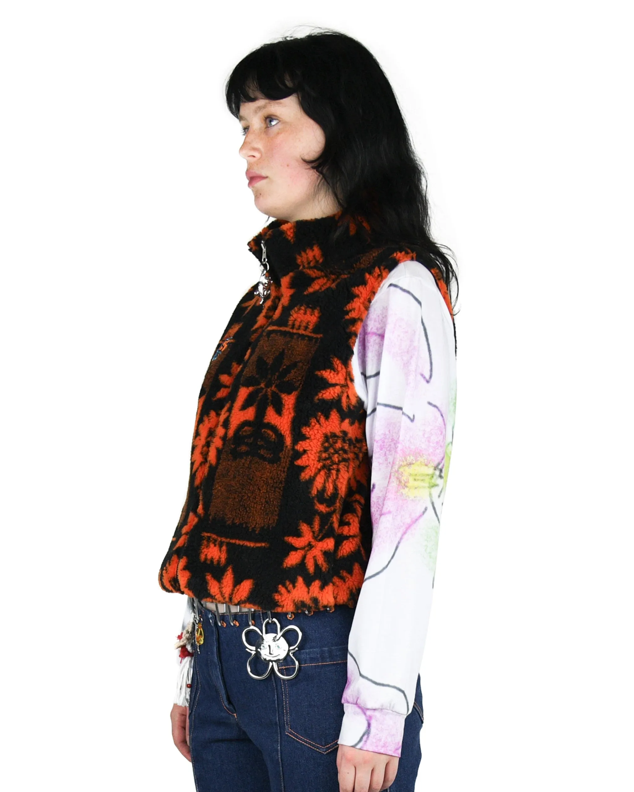 Sunflower Fleece Vest sold by Chopova Lowena product image thumbnail 4