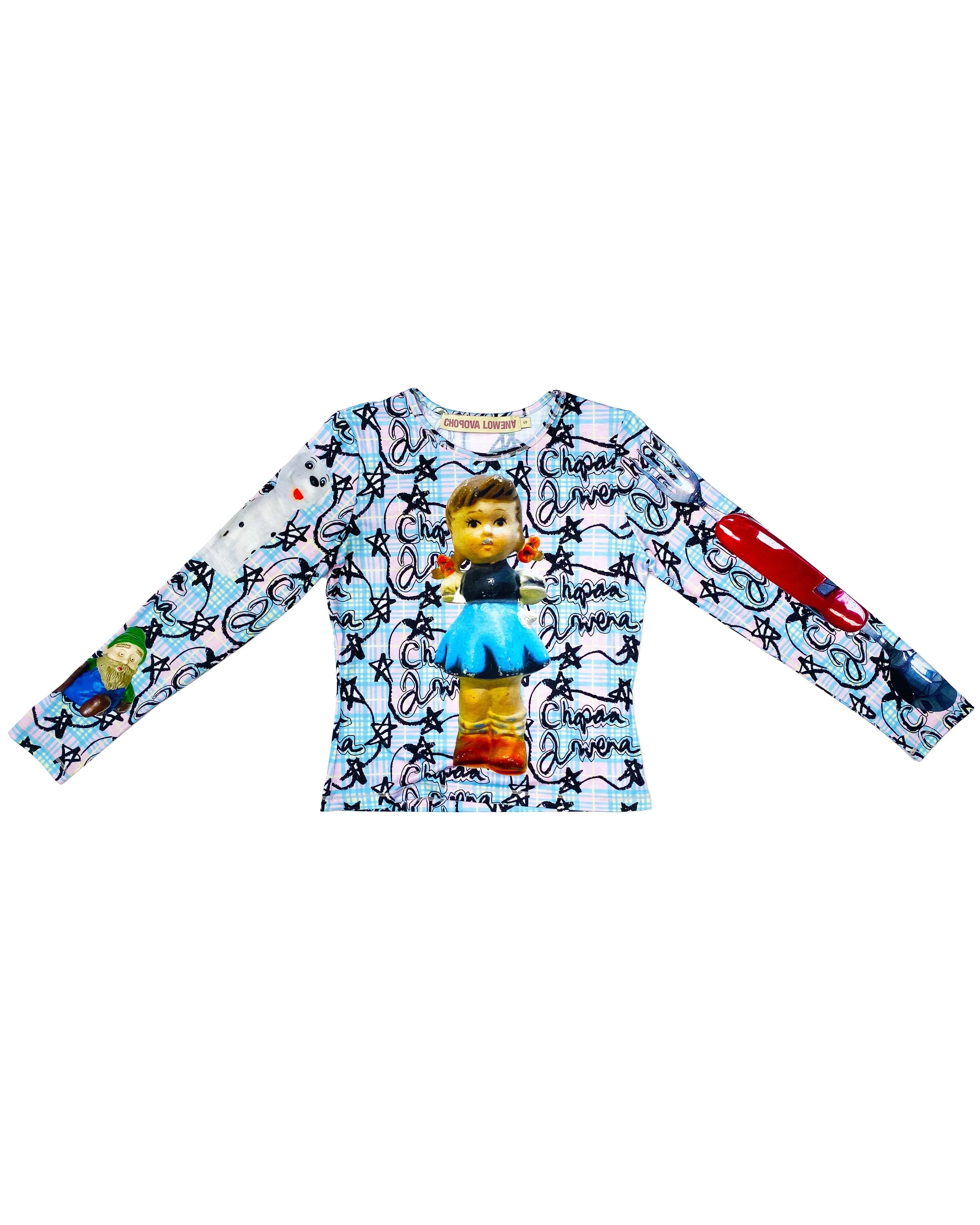 Doodle Collage Fitted Jersey Top sold by Chopova Lowena