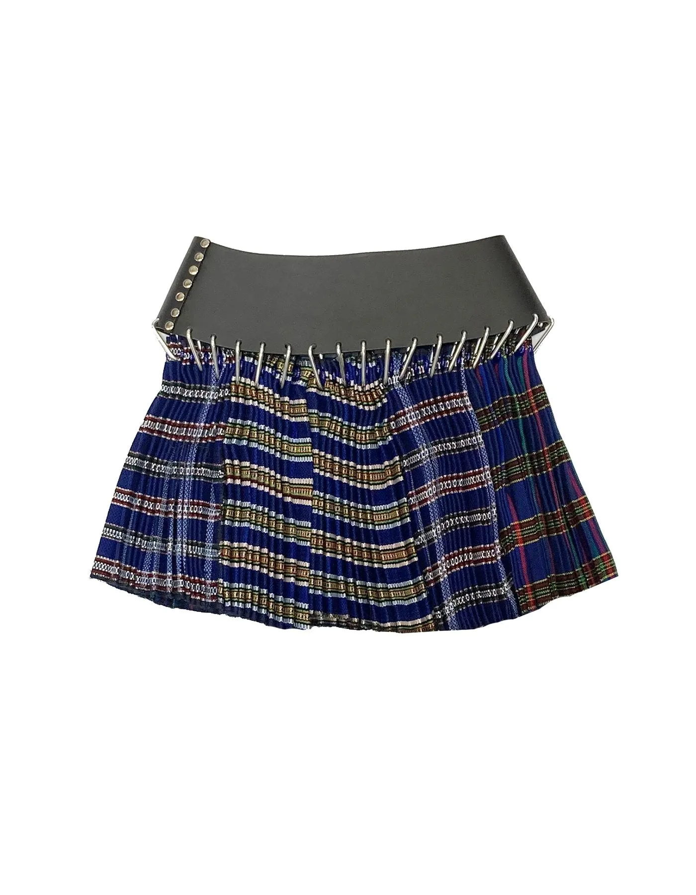Mini Blue Wool Skirt with Black Belt sold by Chopova Lowena product image thumbnail 2