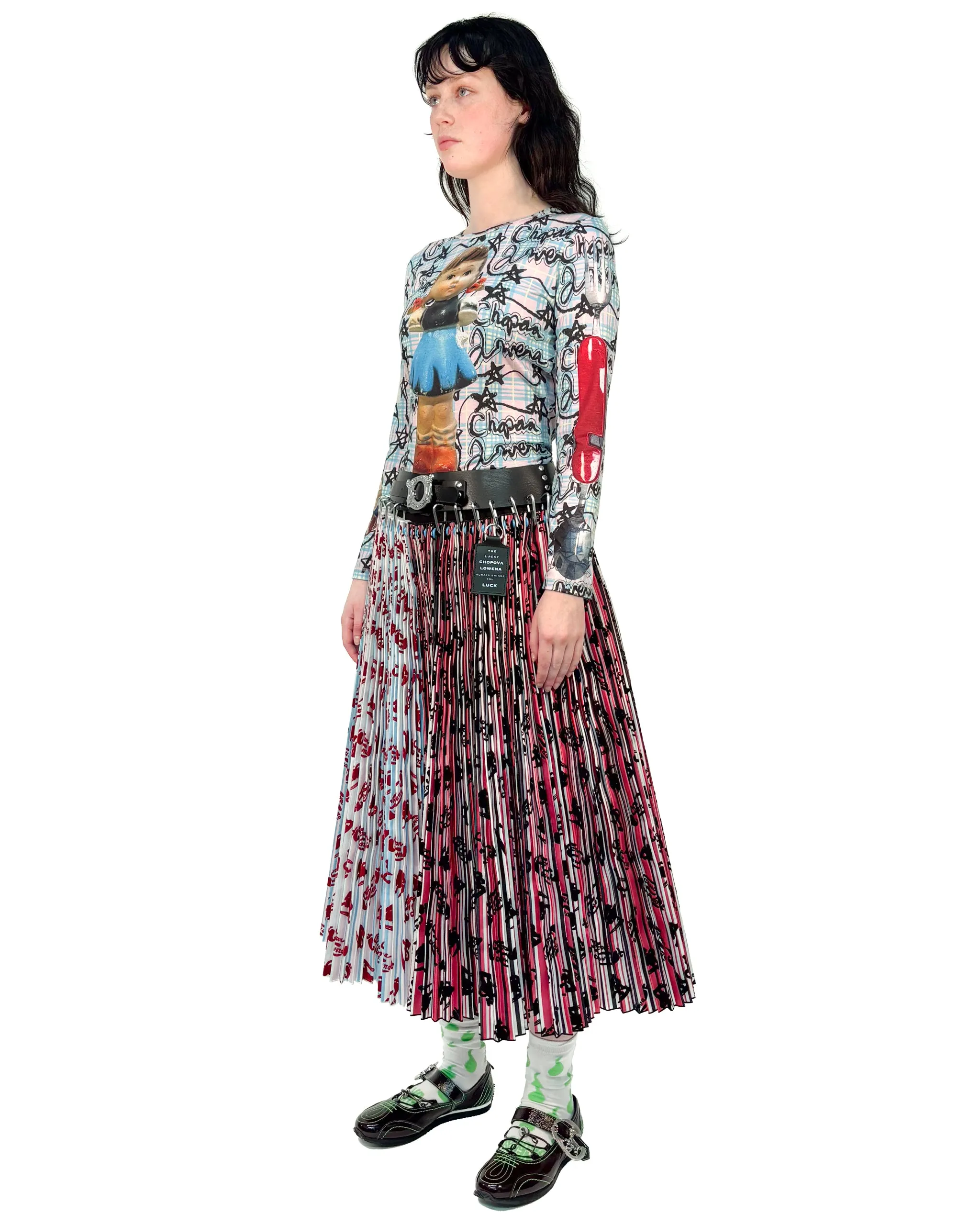 Doodle Collage Fitted Jersey Top sold by Chopova Lowena product image thumbnail 2