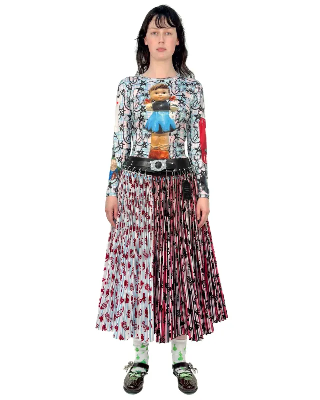 Doodle Collage Fitted Jersey Top sold by Chopova Lowena