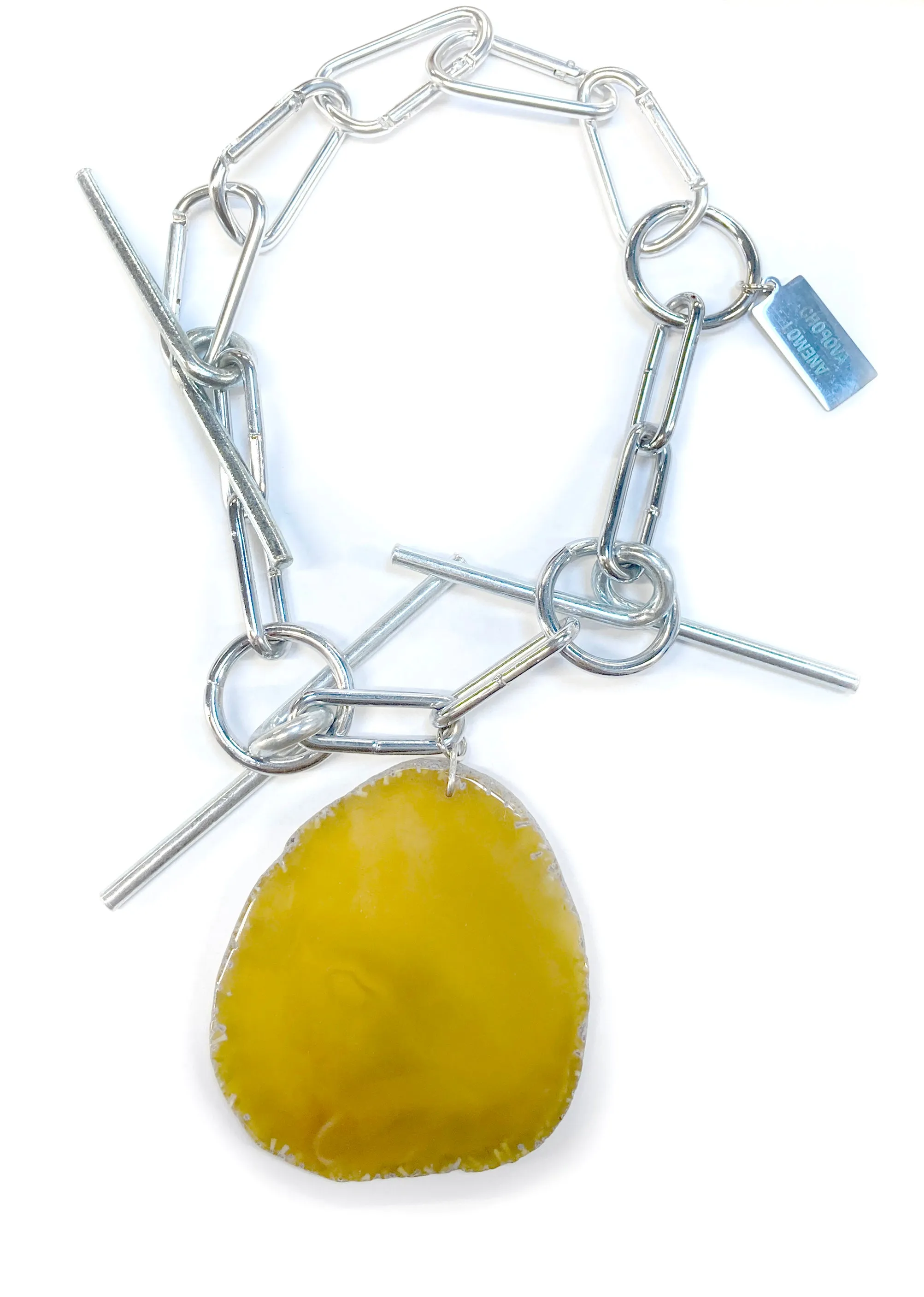 Stone Charm T-Bar Necklace sold by Chopova Lowena